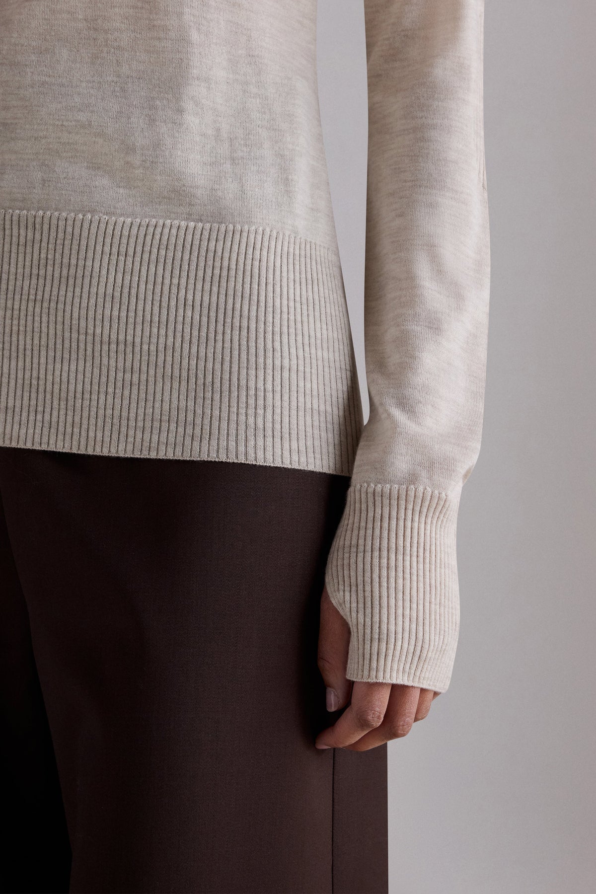 Layered Collar Cashmere Turtleneck