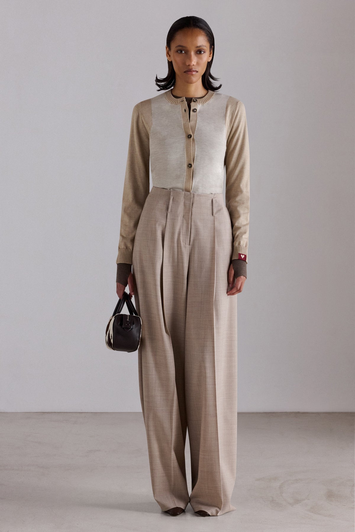 Cashmere Color-Block Cardigan