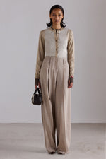 Cashmere Color-Block Cardigan