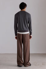 Contrast-Trim Cashmere Crew-Neck Sweater