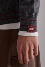 Contrast-Trim Cashmere Crew-Neck Sweater