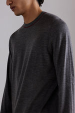 Contrast-Trim Cashmere Crew-Neck Sweater