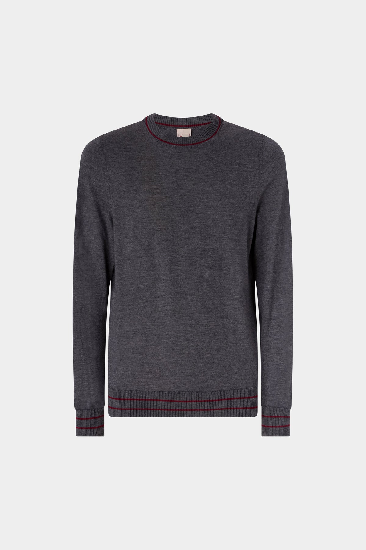 Contrast-Trim Cashmere Crew-Neck Sweater