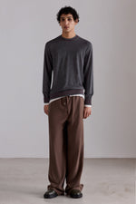 Contrast-Trim Cashmere Crew-Neck Sweater