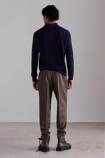Buttoned Cashmere Polo Sweater