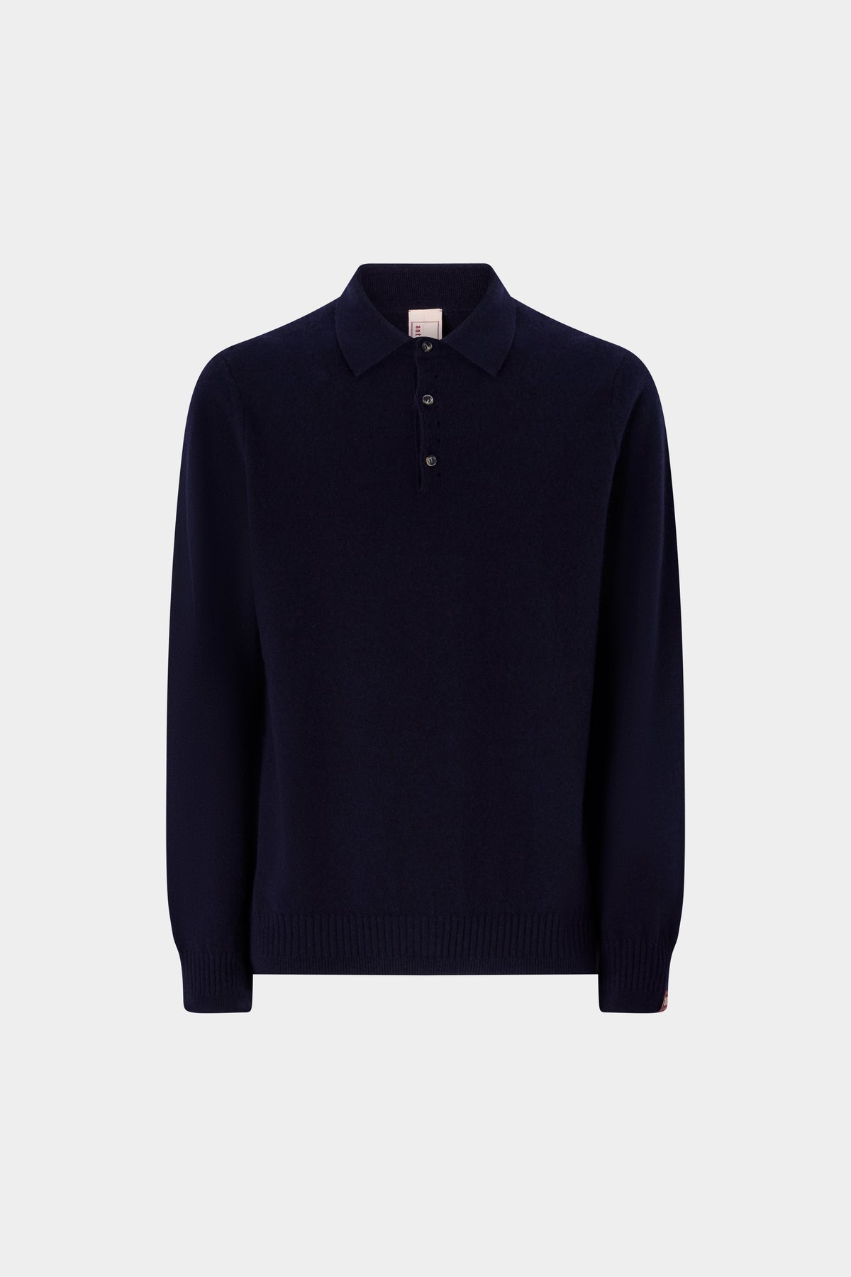 Buttoned Cashmere Polo Sweater