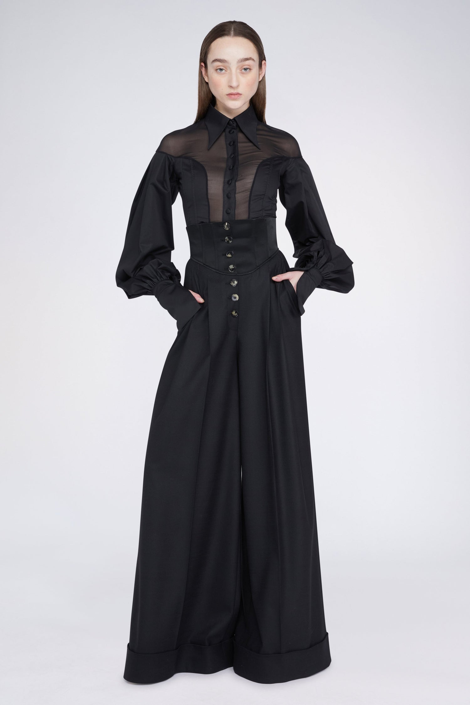 Black Palazzo Pants with High waist