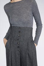 Grey Palazzo Pants with High waist