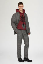 Grey Regular-Fit Pants in Wool