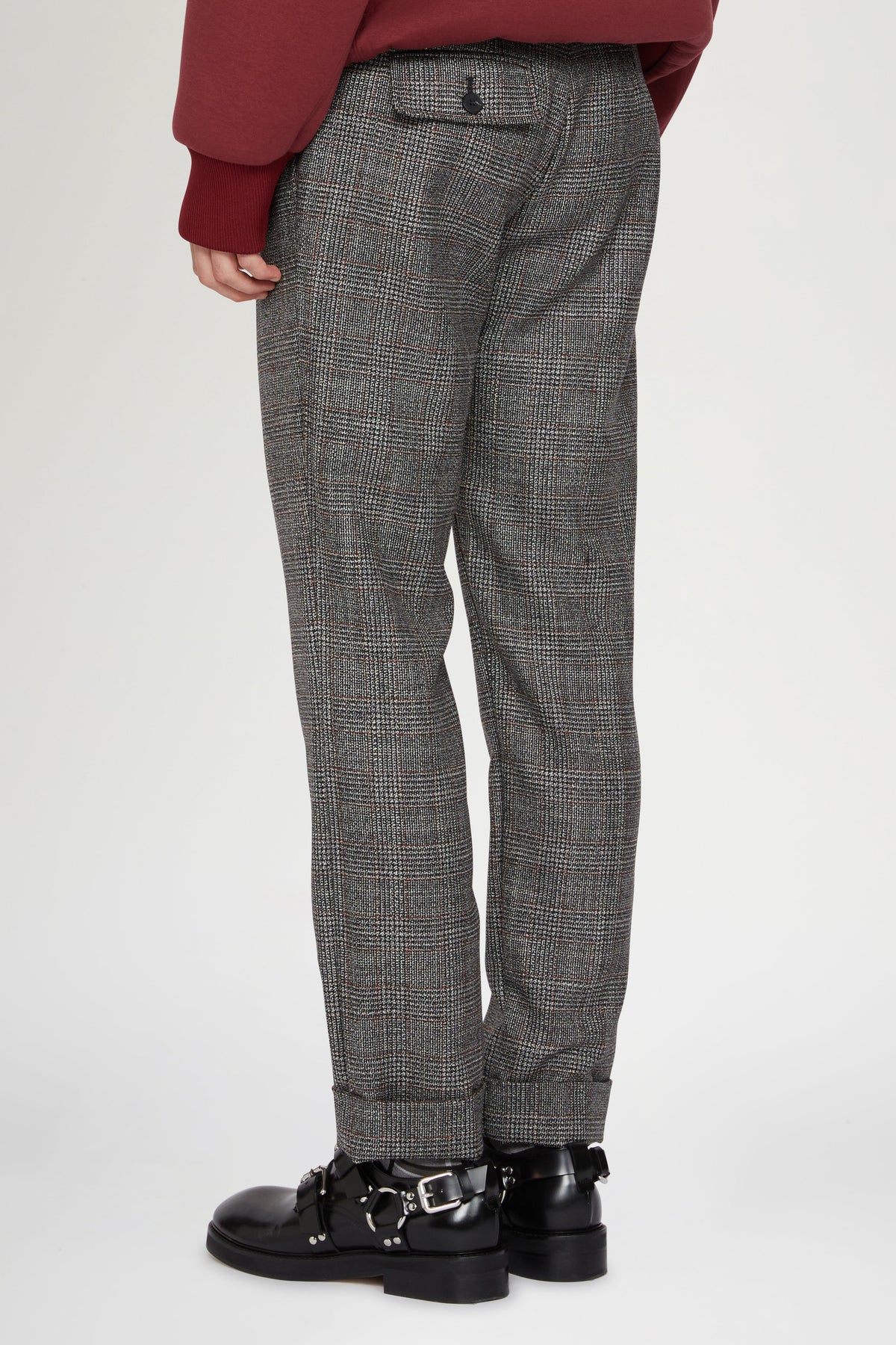 Grey Regular-Fit Pants in Wool