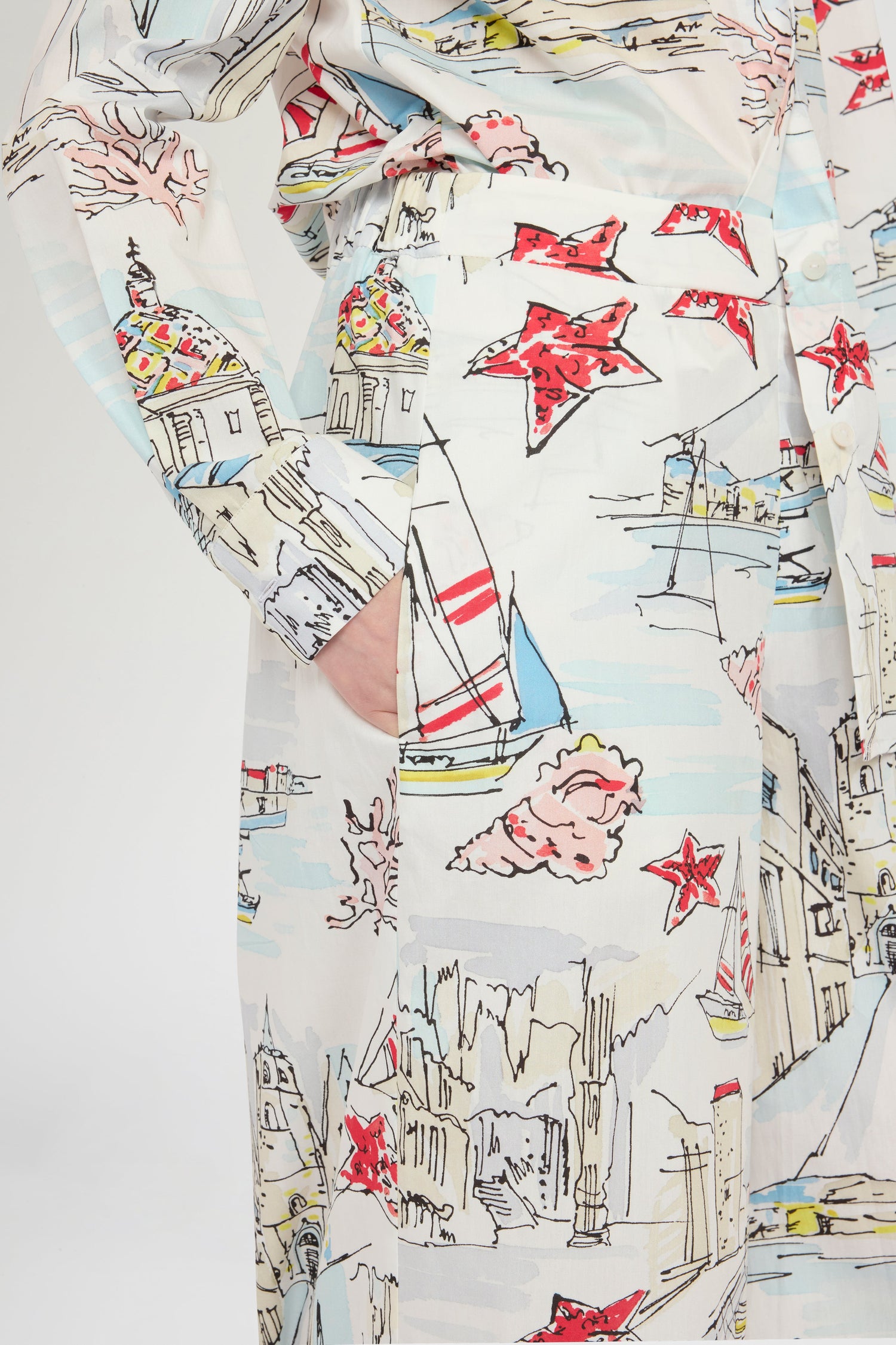 Alghero Print Palazzo Pants