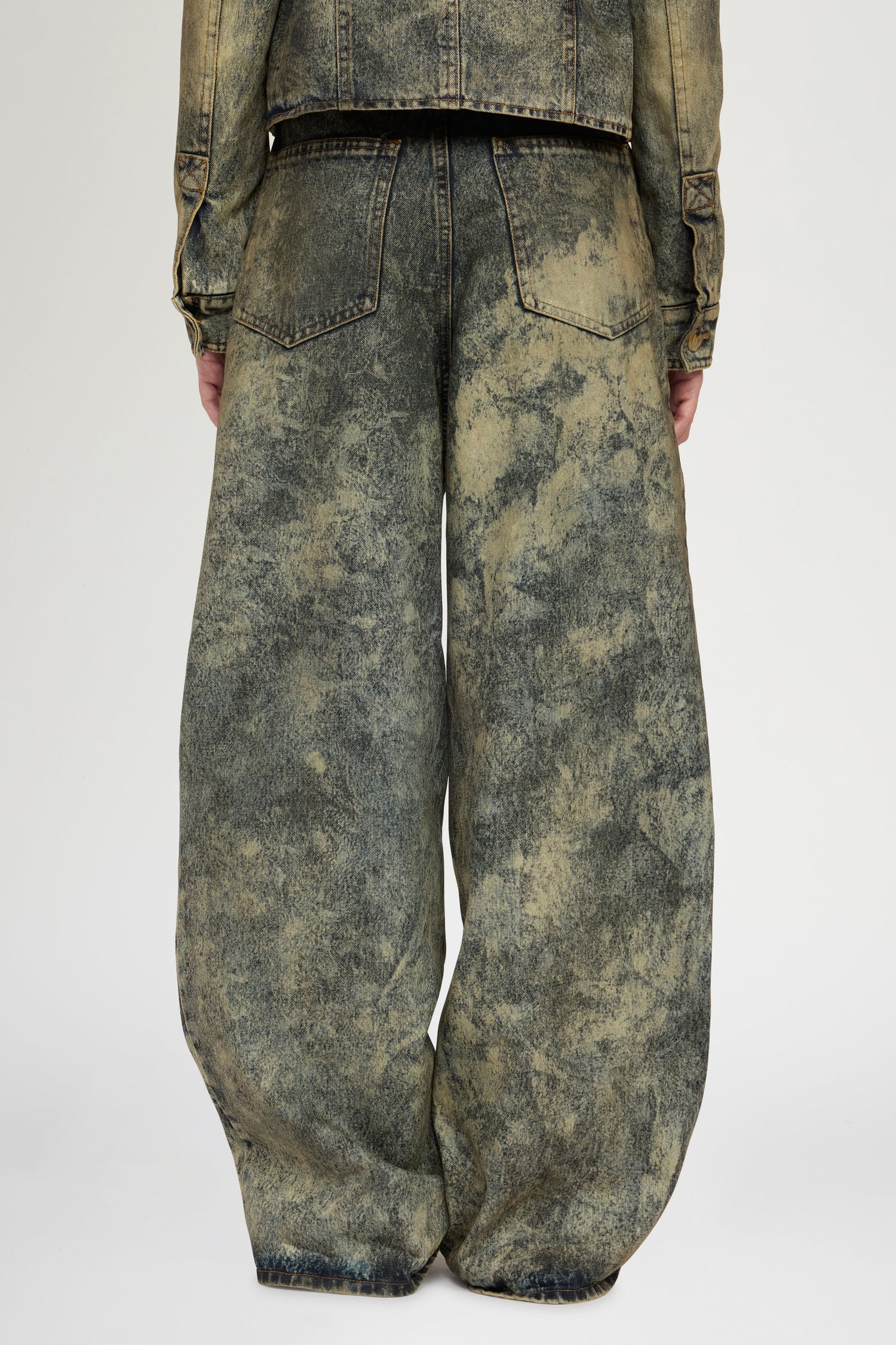 Mid-Rise Straight-Leg Denim Pants