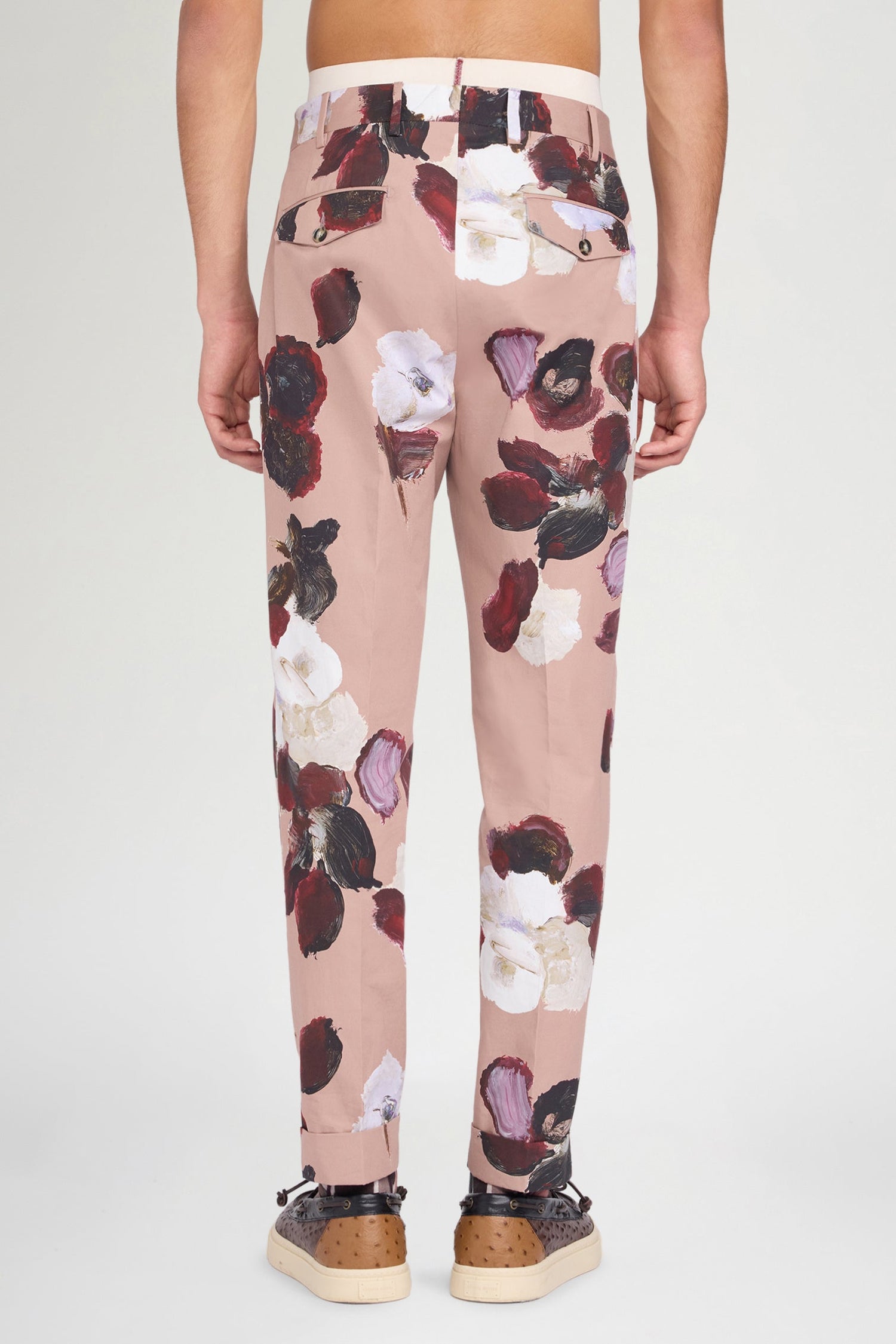 Dusty Pink Floral Tailored Pants