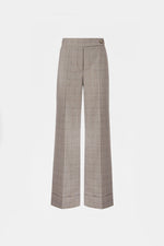 Grey Prince of Wales Turn-Up Pants