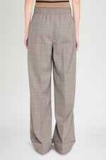 Grey Prince of Wales Turn-Up Pants