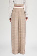 Wide Bustier Tartan Pants