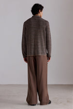 Taupe Fluid Wide-Leg Trousers