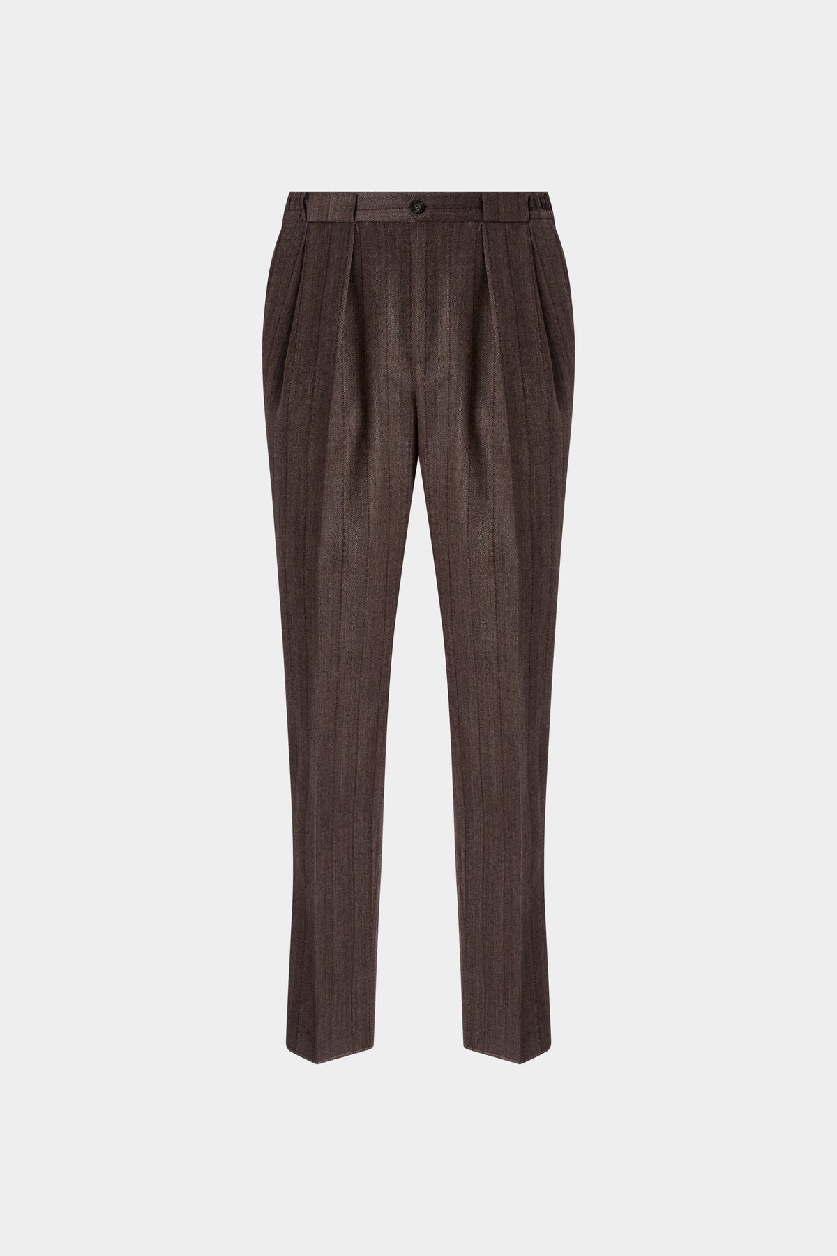 Double-Pleat Wool Tailored Trousers