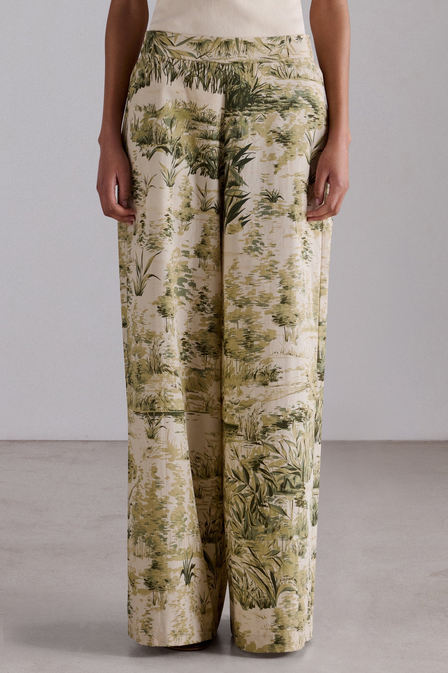 Botanical Wide-Leg Trousers