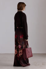 Painterly Rose Silk Pants