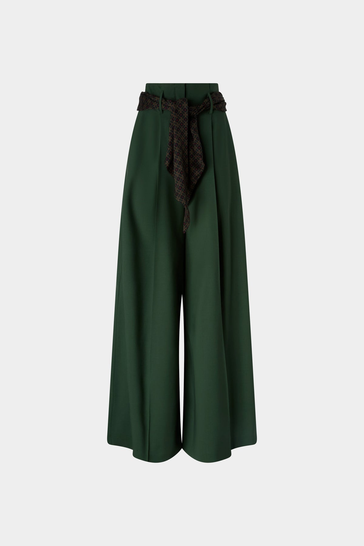 Virgin Wool Trousers with Scarf