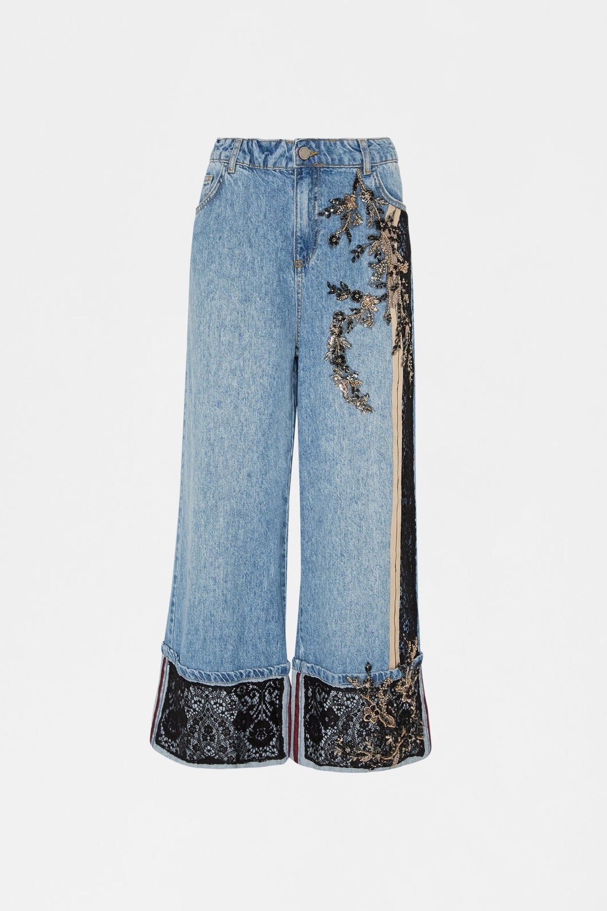 Embellished Palazzo Jeans