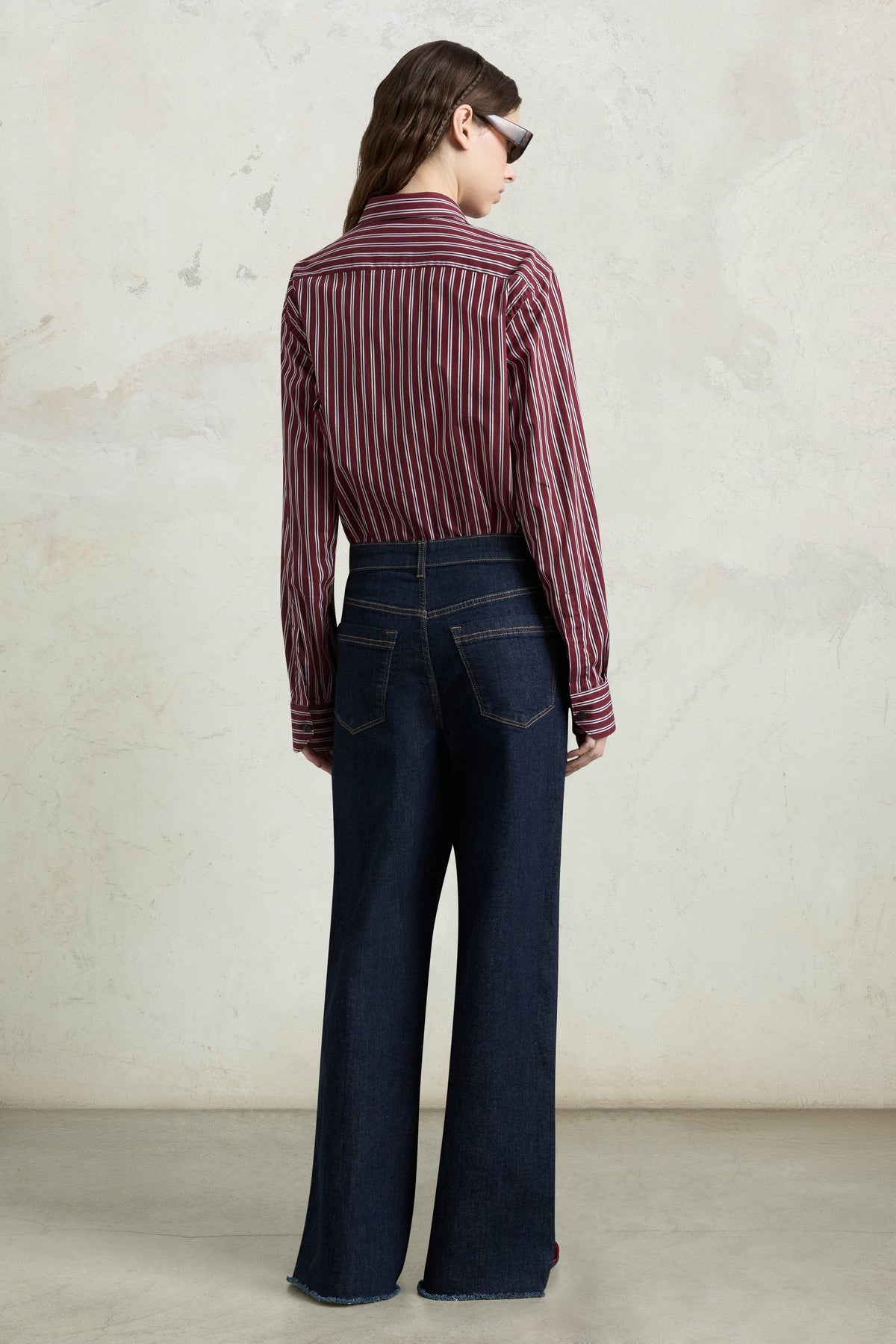 Embellished Wide-Leg Denim Jeans