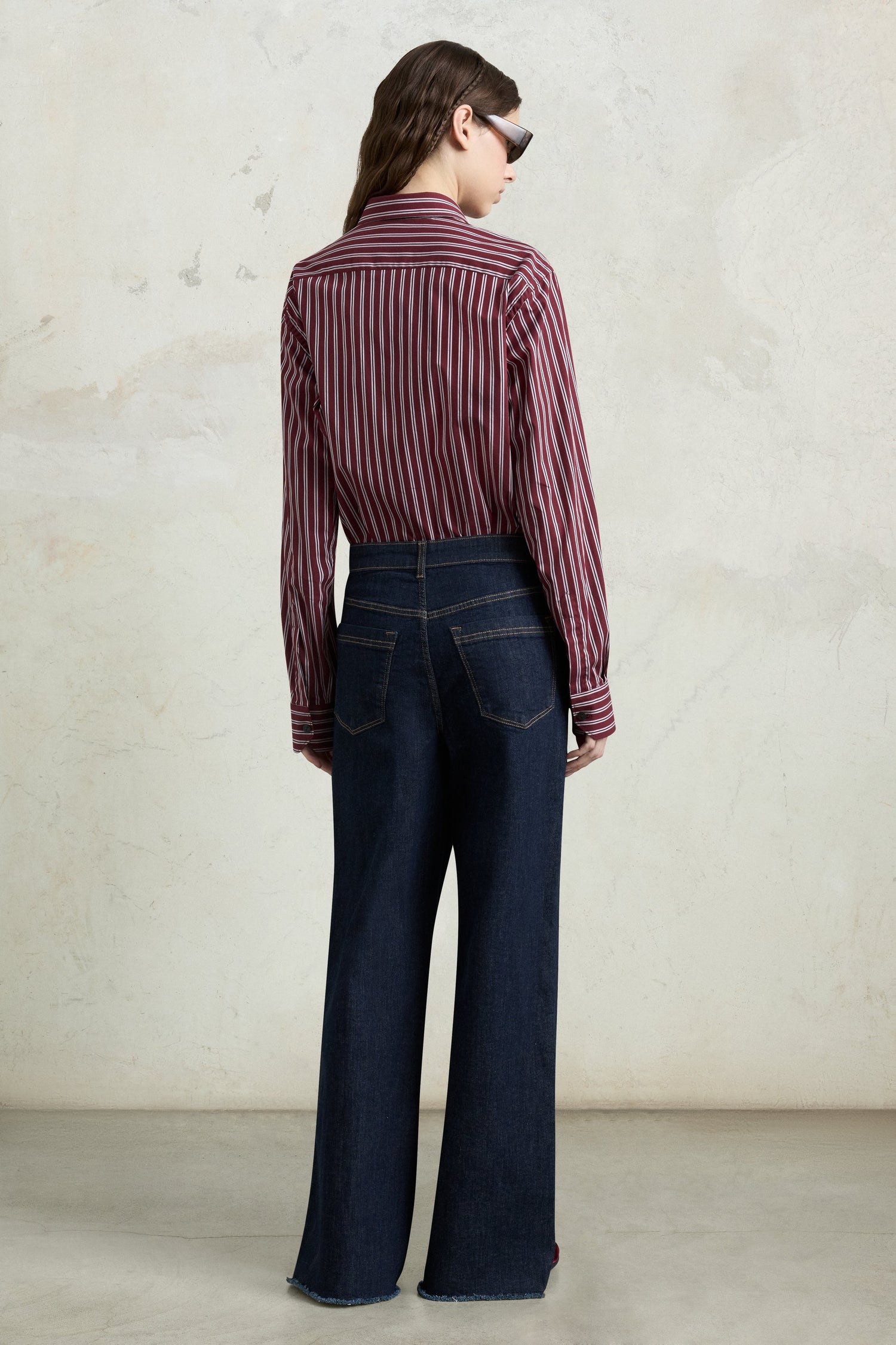 Embellished Wide-Leg Denim Jeans