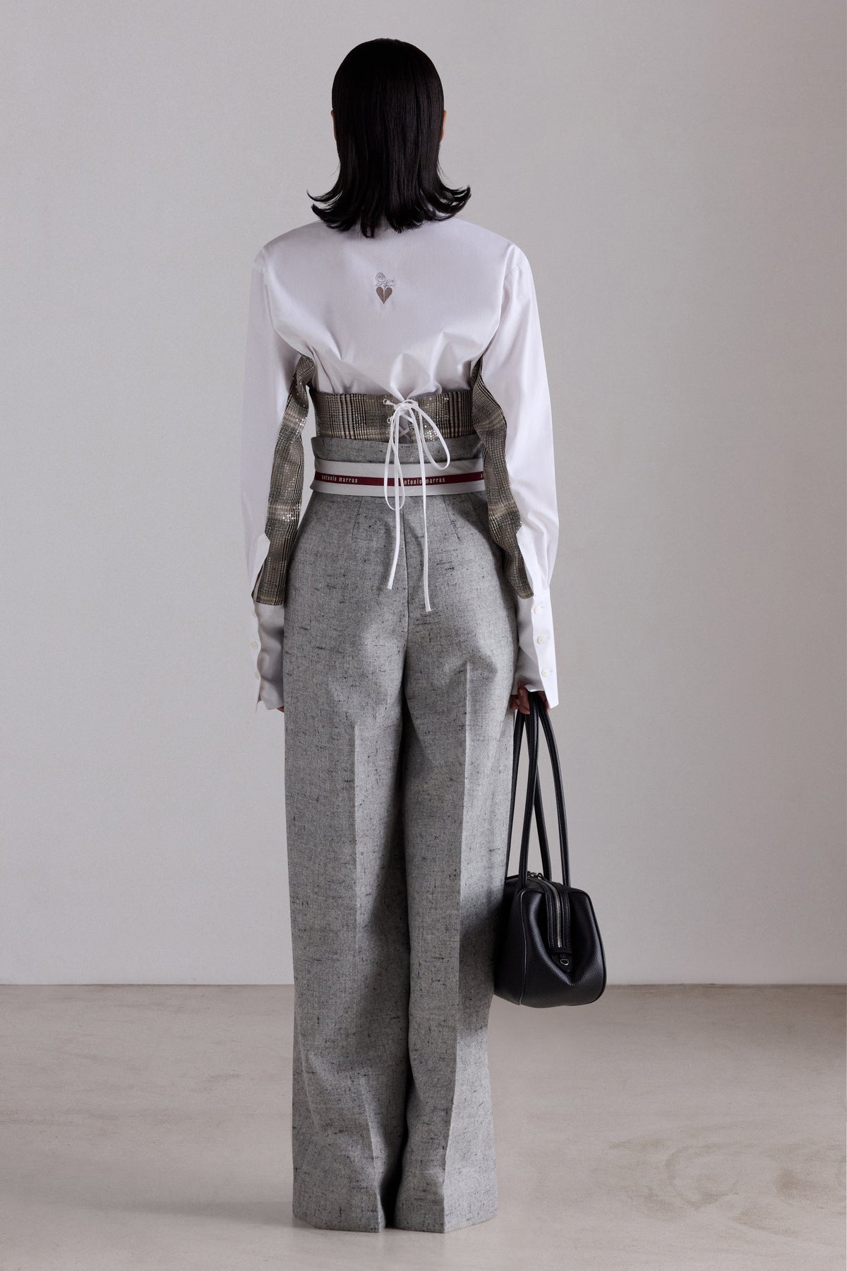Bustier-Waist Wide-Leg Trousers
