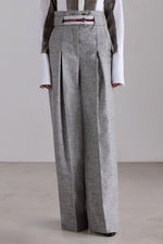 Bustier-Waist Wide-Leg Trousers