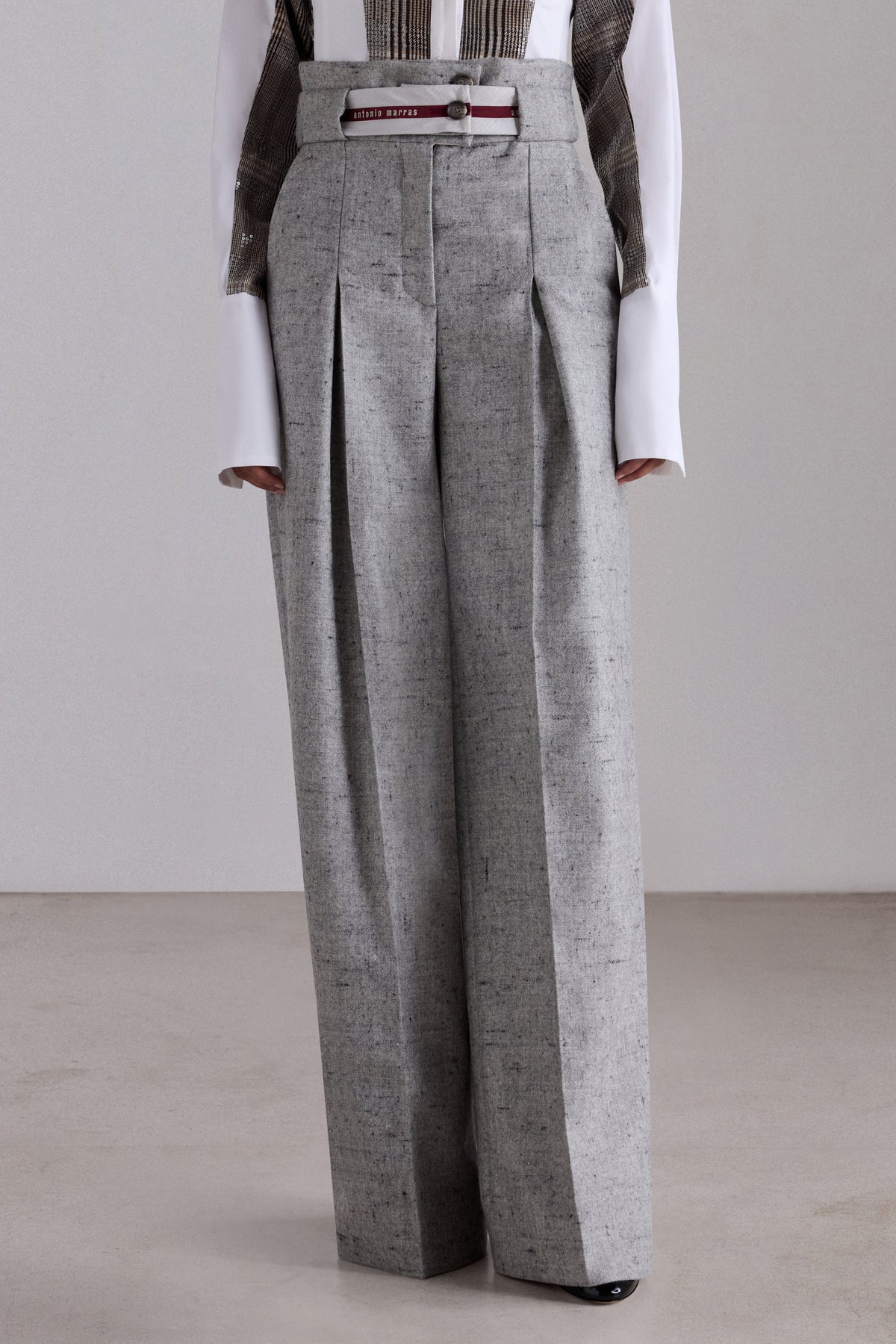 Bustier-Waist Wide-Leg Trousers