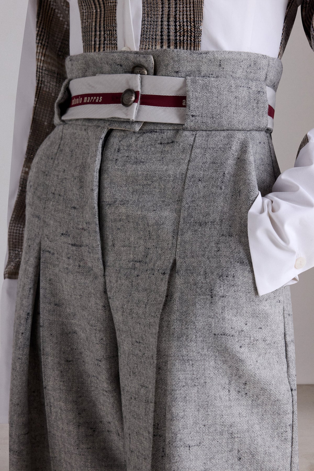 Bustier-Waist Wide-Leg Trousers