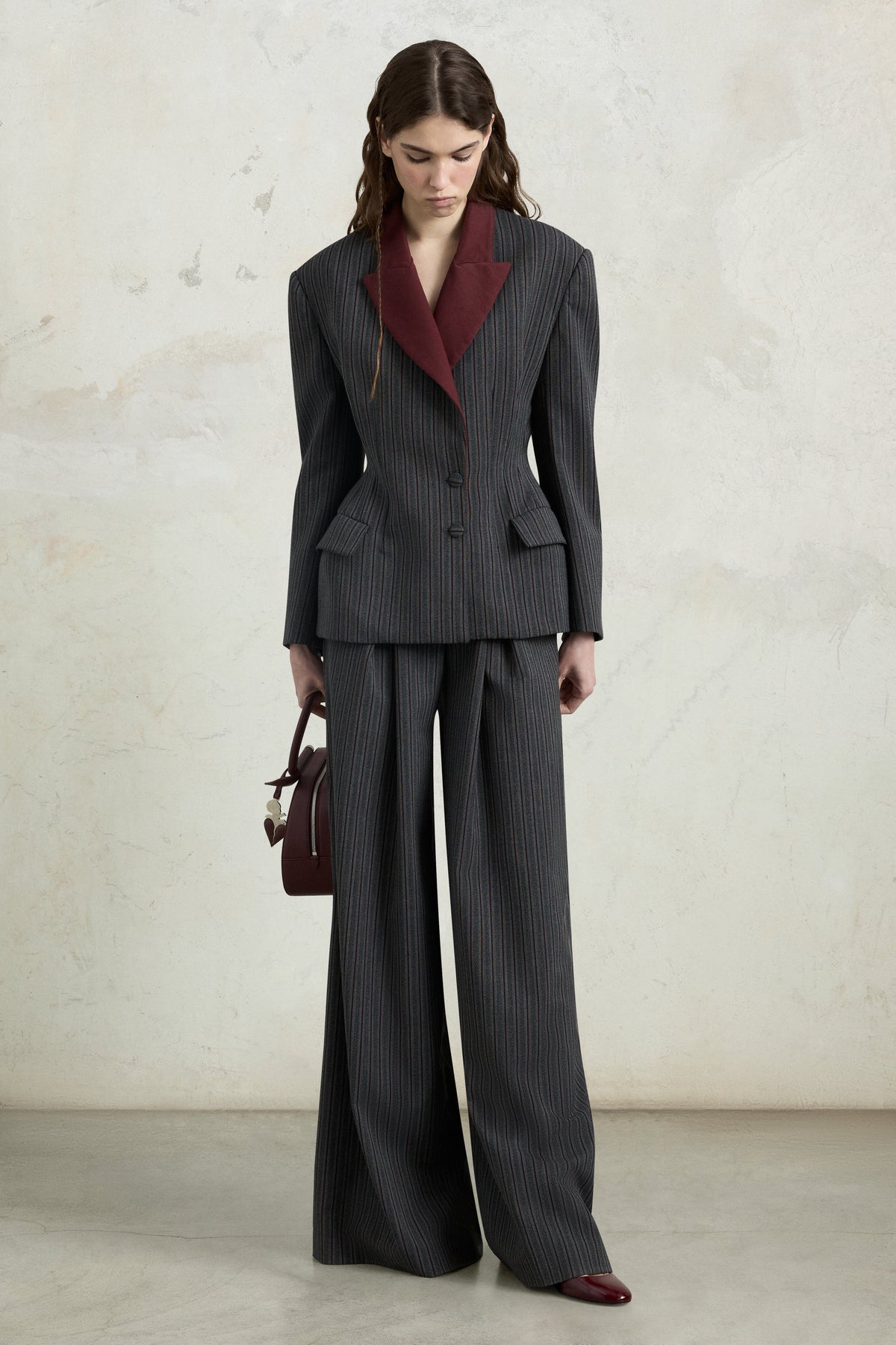 Pinstripe Bustier Trousers