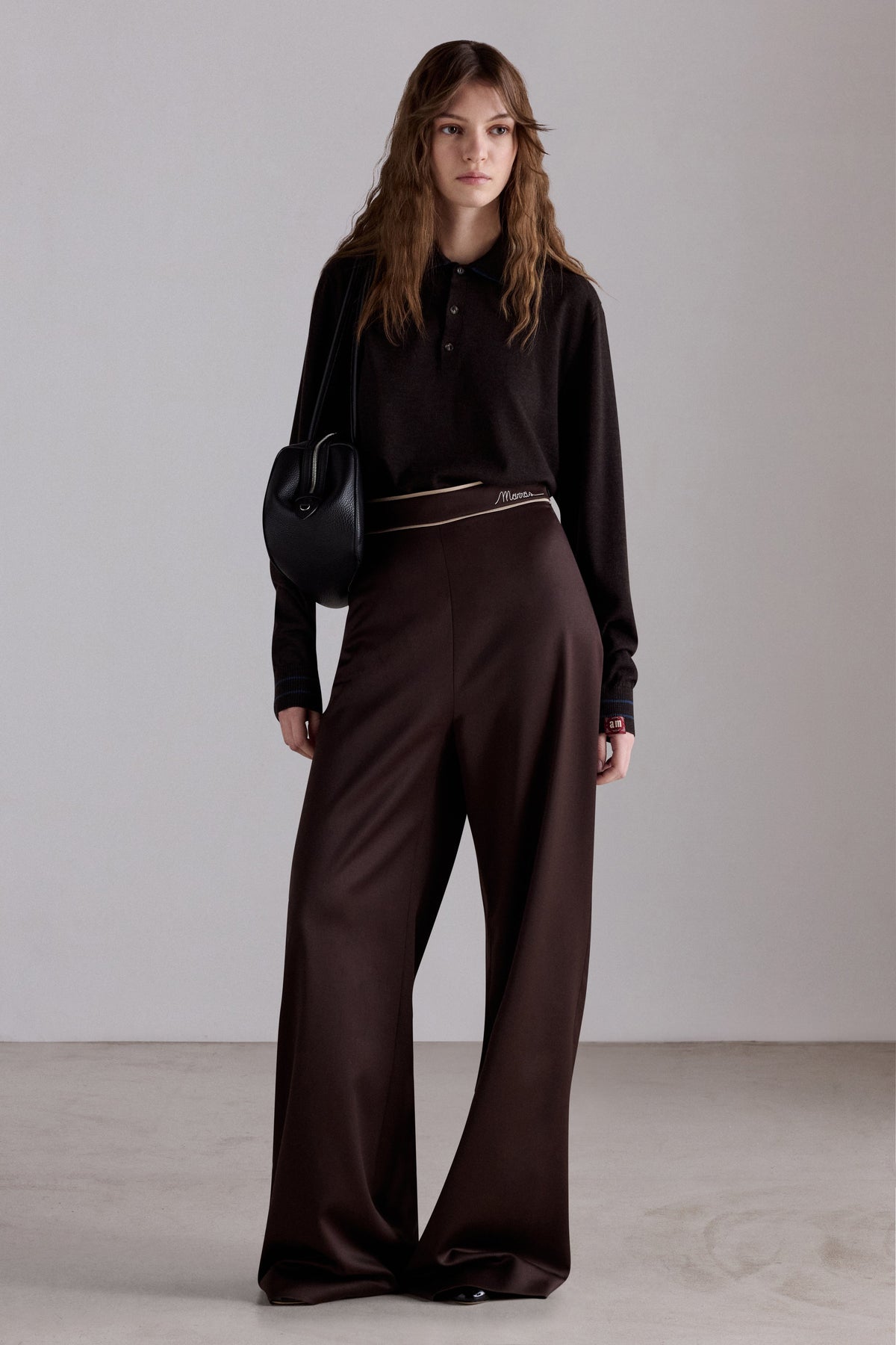 Chocolate Wide-Leg Trousers
