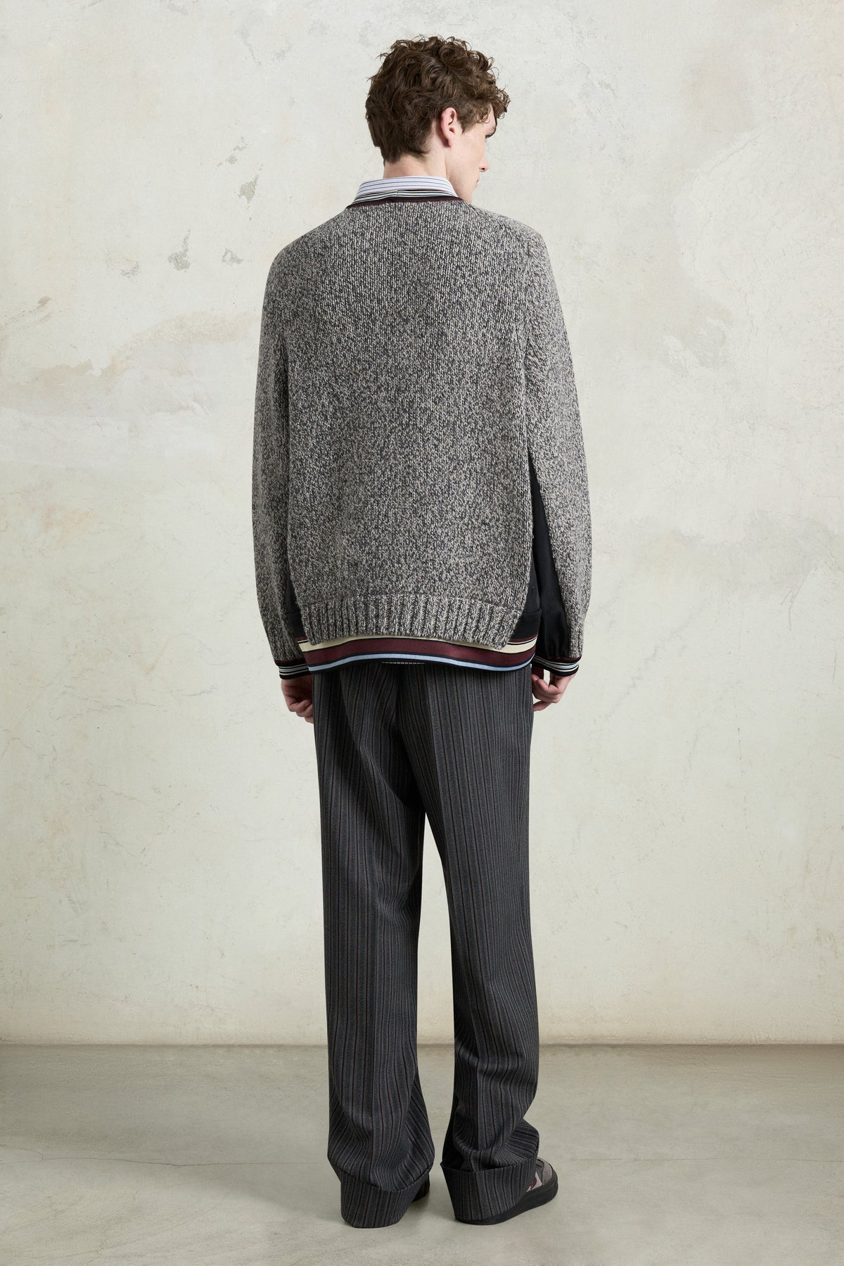 Wide-leg Pinstripe Trousers