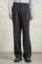 Wide-leg Pinstripe Trousers