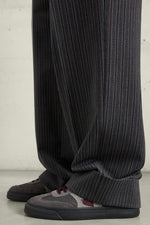 Wide-leg Pinstripe Trousers