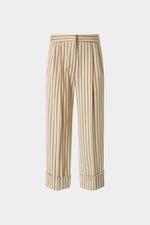 Striped Straight-Leg Pants
