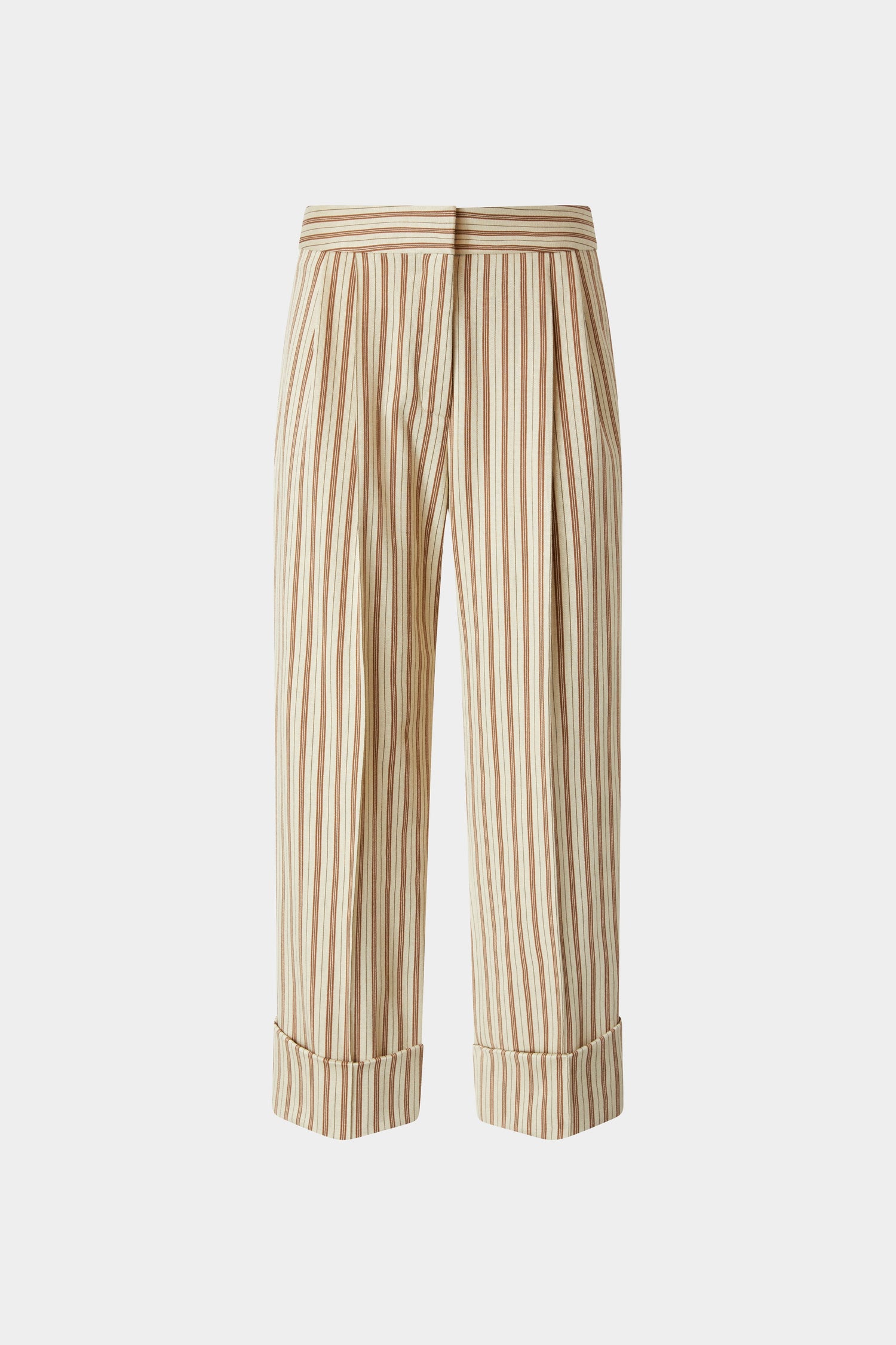 Striped Straight-Leg Pants