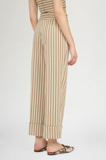 Striped Straight-Leg Pants