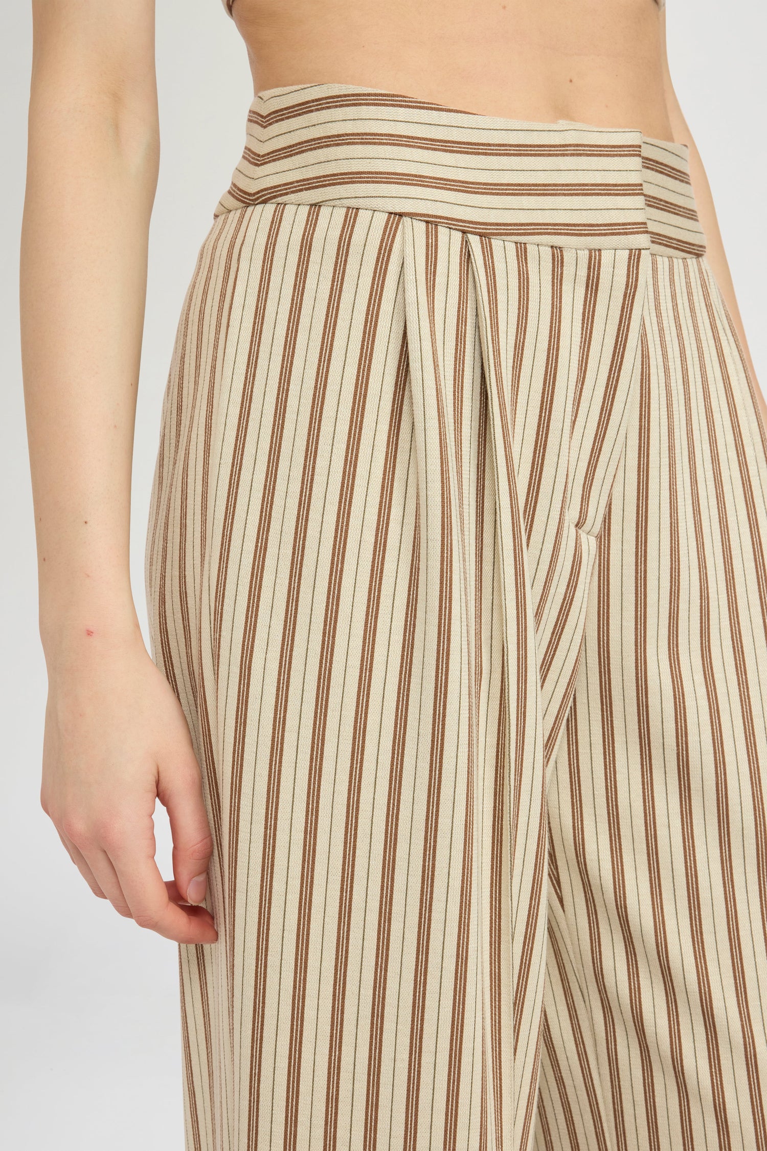 Striped Straight-Leg Pants