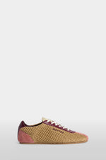 Raffia Leather Sneakers