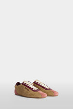 Raffia Leather Sneakers