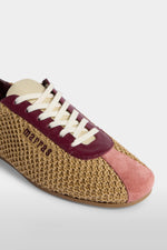 Raffia Leather Sneakers