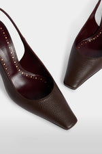 Leather Slingback Pumps