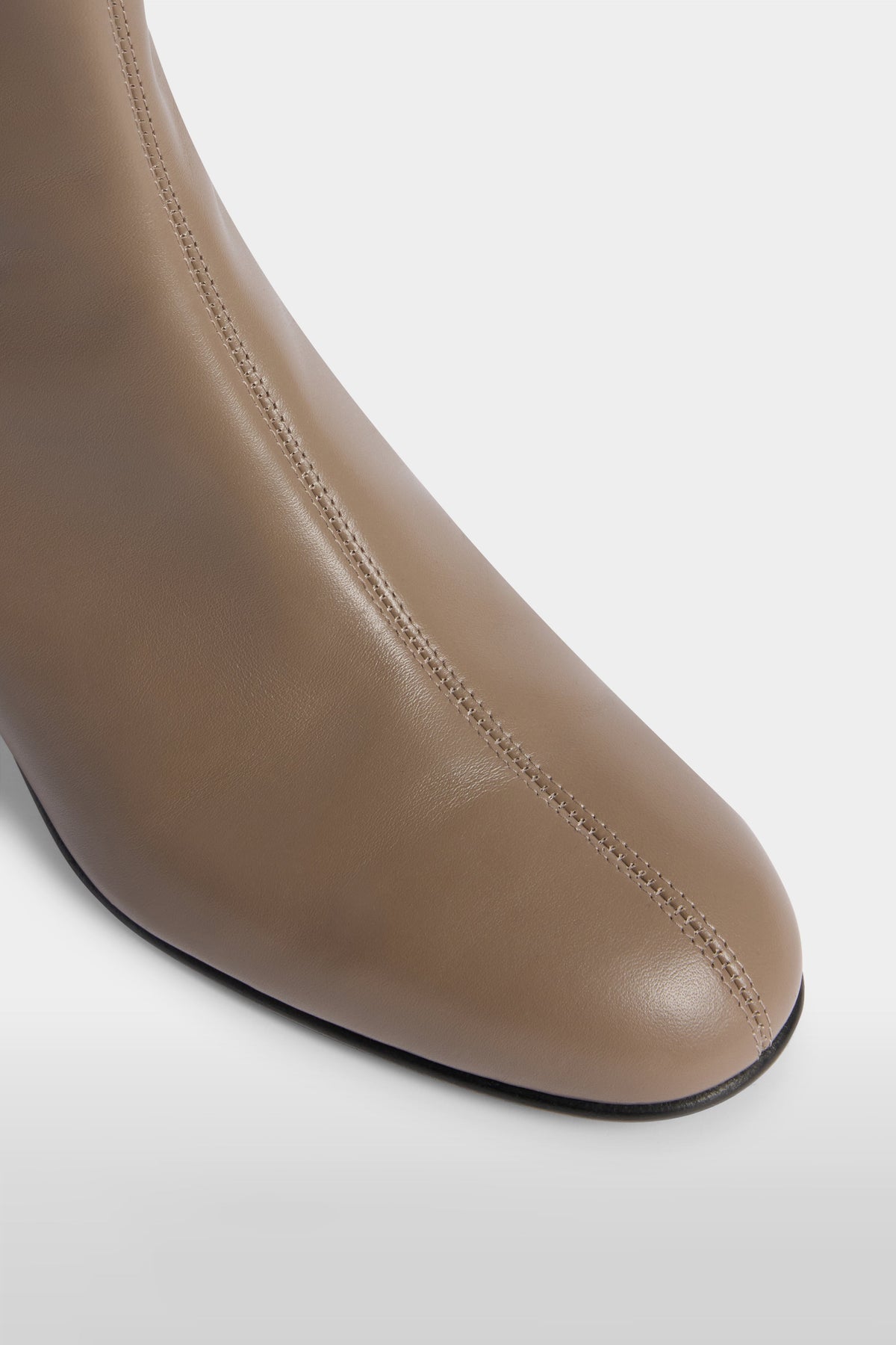 Leather Ankle Boots with Sculptural Heel