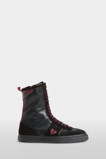 Black Lace-Up Boots