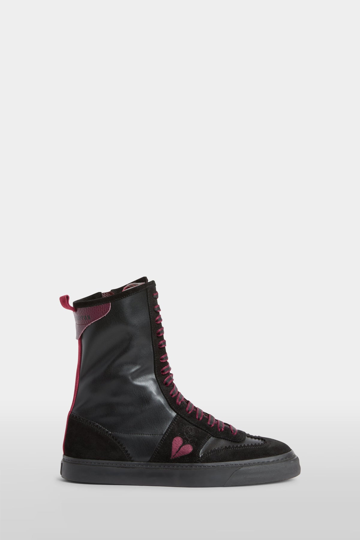 Black Lace-Up Boots