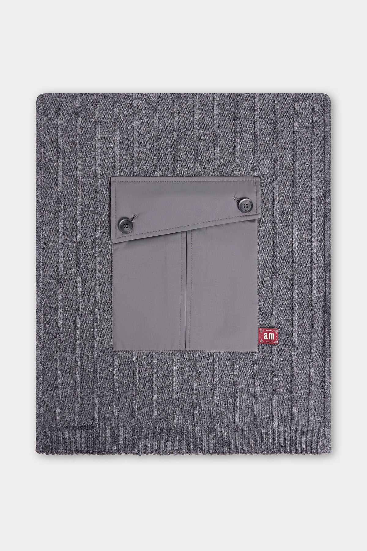 Scarf with Patch Pocket