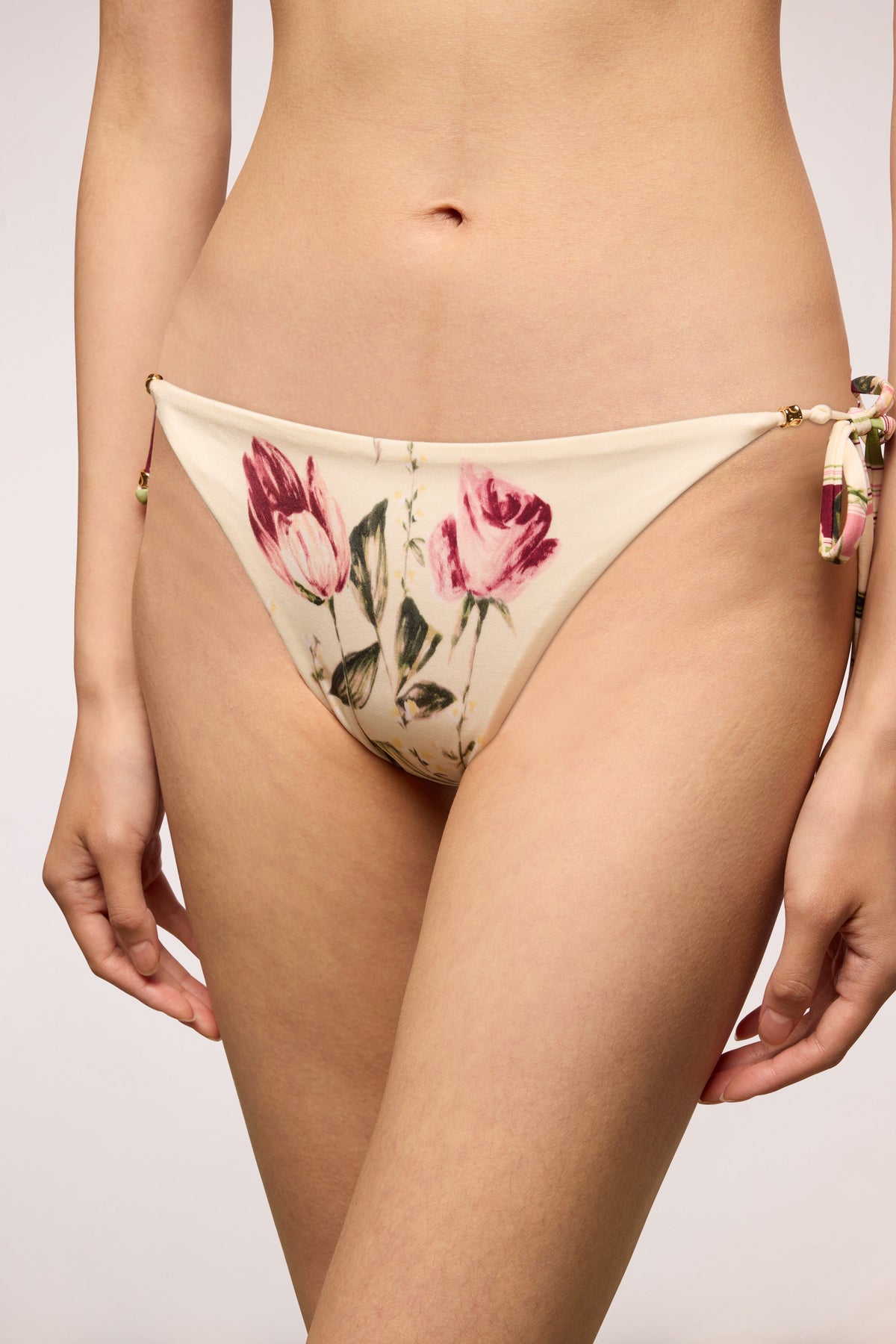 Rose and Tulip Tie-Side Bikini Bottom